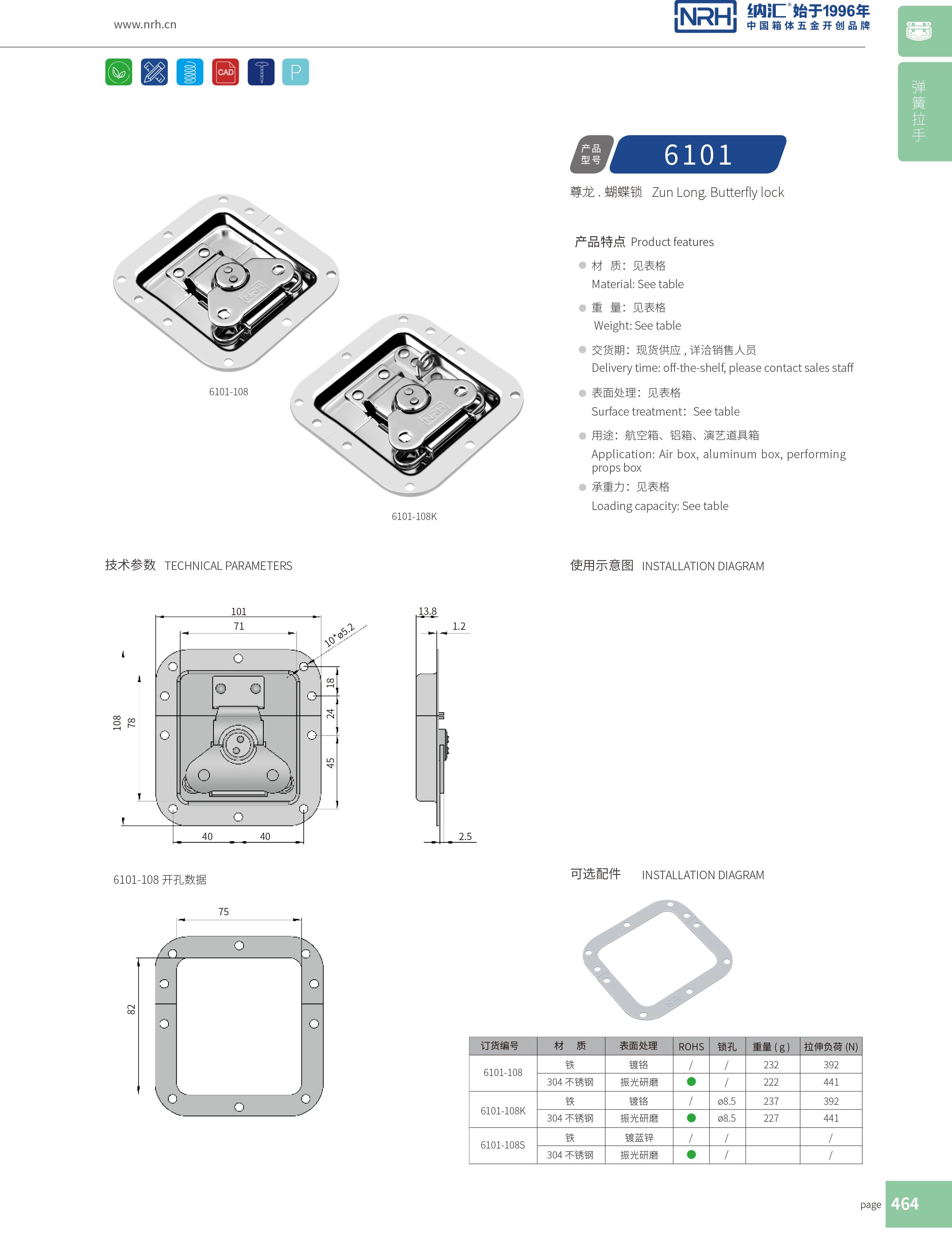 蝶锁箱扣6101-108电箱锁扣_工业五金锁扣_NRH流氓软件下载APP大全免费下载大全箱扣 